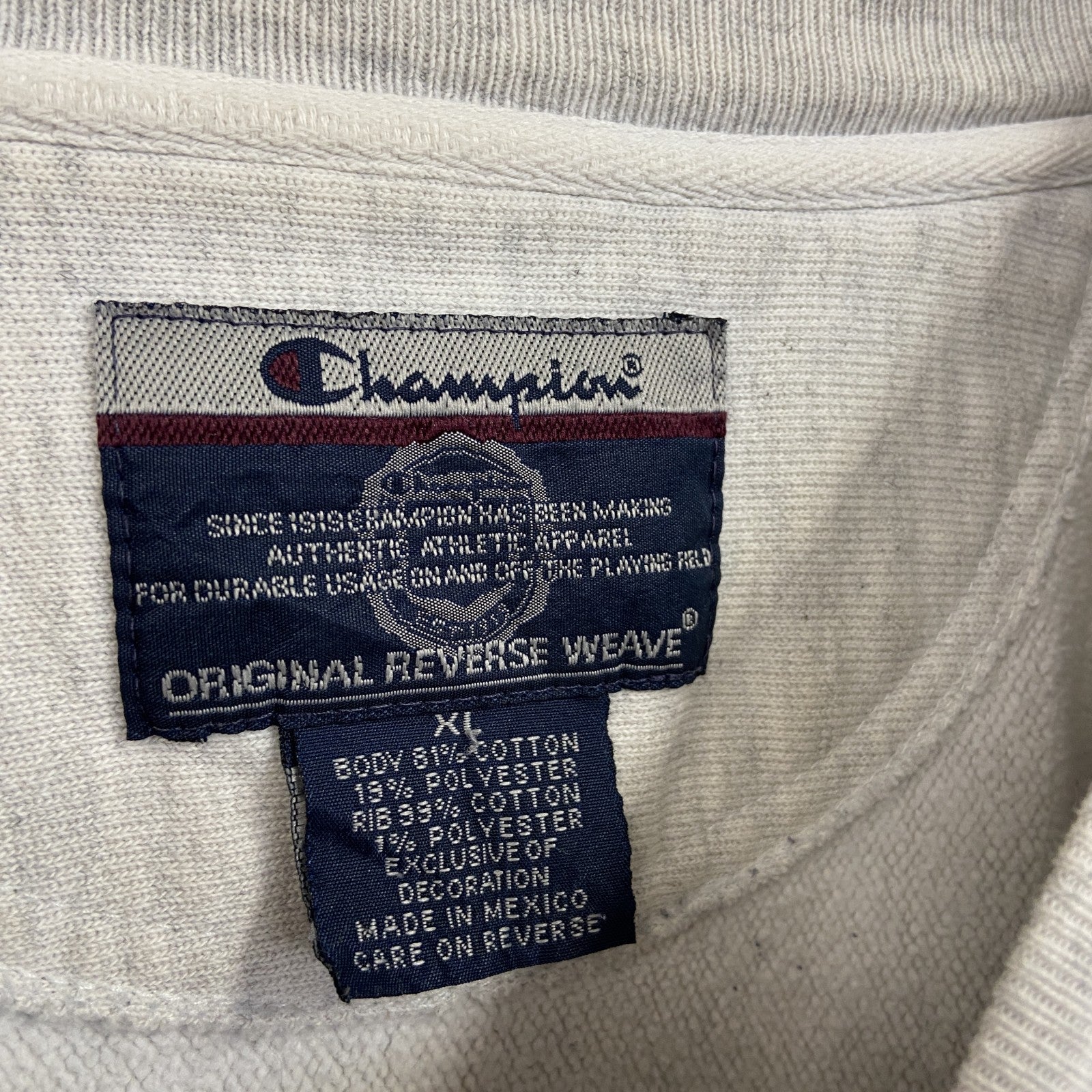 Champion　チャンピオン　オリジナルリバースウィーブ　スウェット/トレーナー　霜降りグレー　XLサイズ