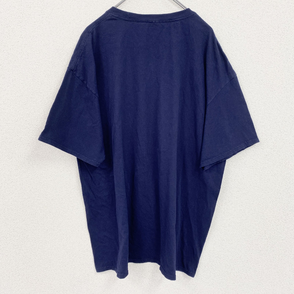 champion　チャンピオン　半袖プリントTシャツ　アーチプリント　クルーネック　現行　紺　ネイビー　2XLサイズ