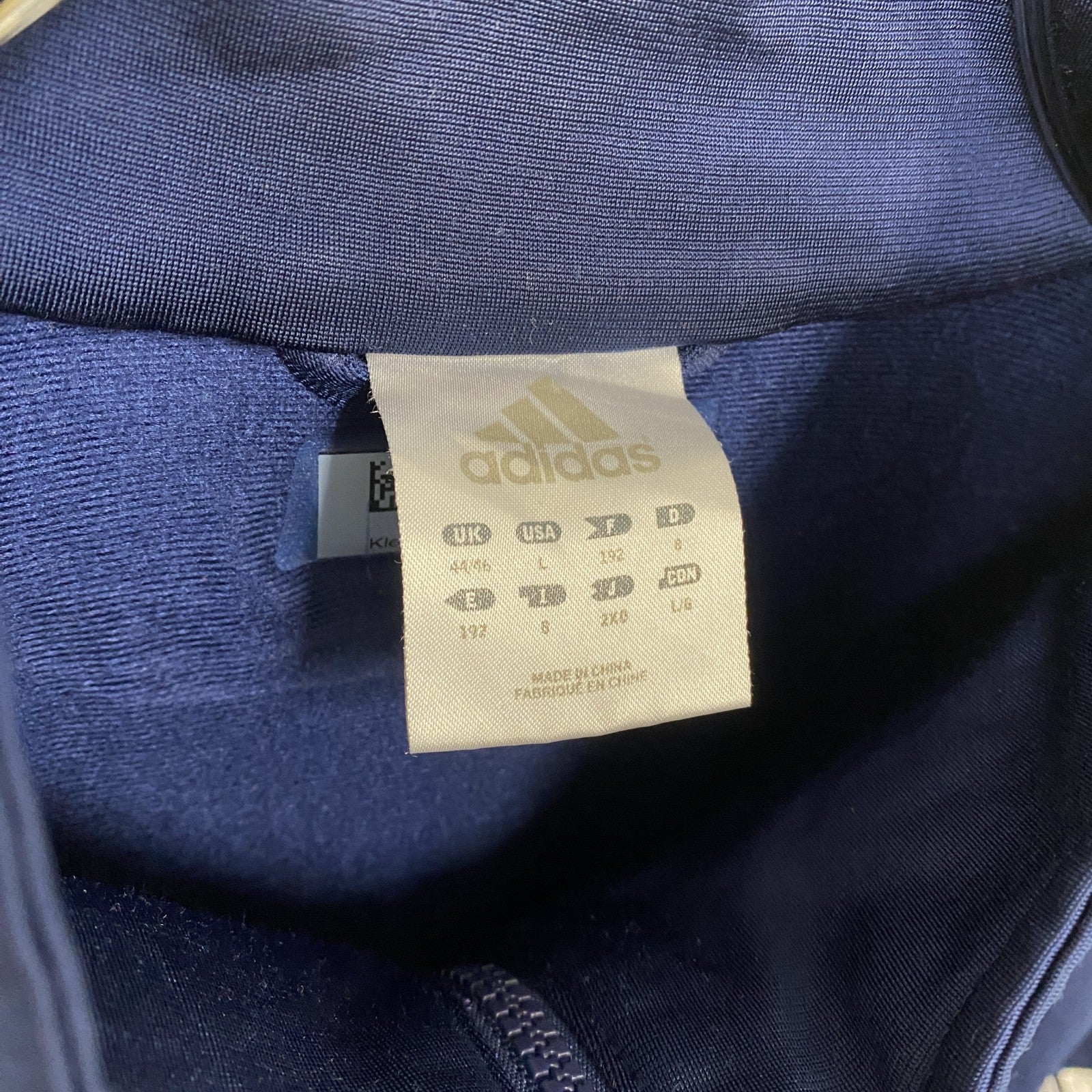 00s　adidas　アディダス　トラックジャケット/ジャージ　ヴィンテージ　紺　ネイビー　2XOサイズ