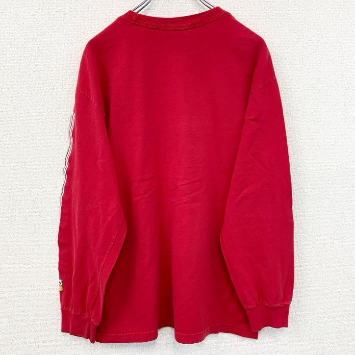 古着 used　NIKE　ナイキ　長袖プリントTシャツ　フィラデルフィアセブンティシクサーズ　クルーネック　赤　レッド　Mサイズ
