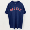 古着 used　Lee　リー　松坂大輔　半袖プリントＴシャツ　MLB　RED SOX　ベースボール　背番号　ネイビー　Mサイズ
