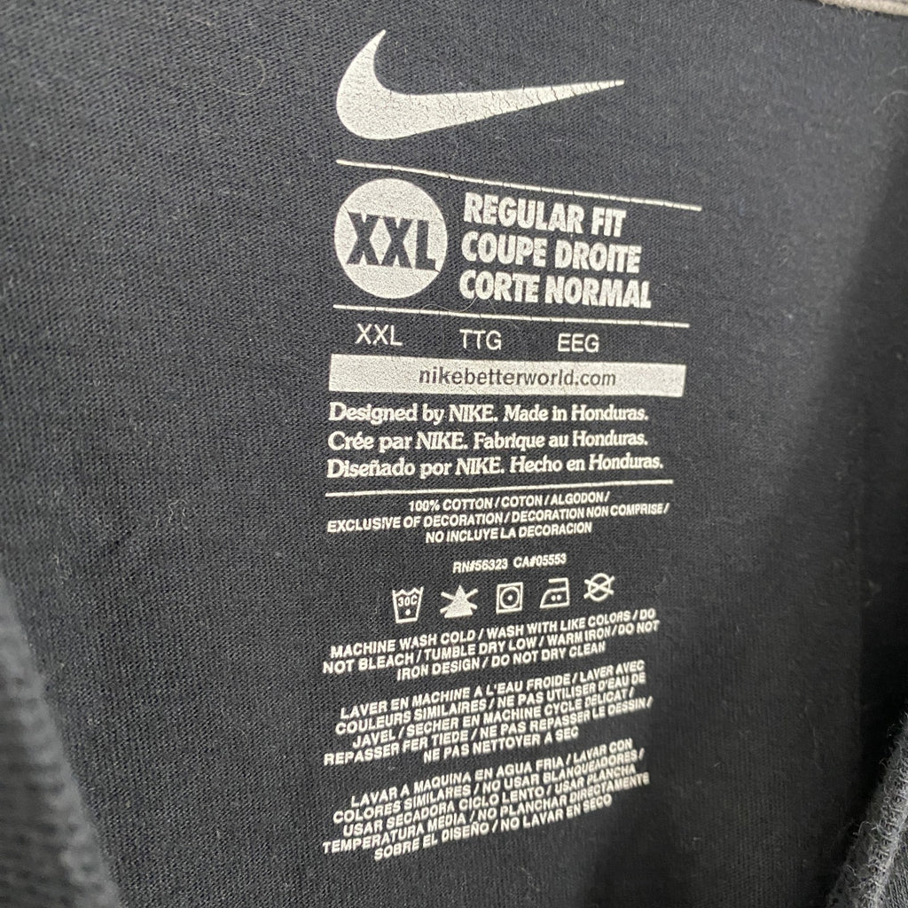 古着 used　NIKE　ナイキ　長袖プリントTシャツ　クルーネックロンT　ボルチモアレイブンズ　フットボール　黒　2XLサイズ