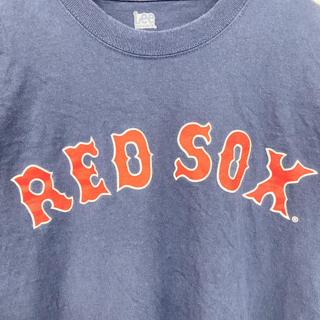 古着 used　Lee　リー　松坂大輔　半袖プリントＴシャツ　MLB　RED SOX　ベースボール　背番号　ネイビー　Mサイズ