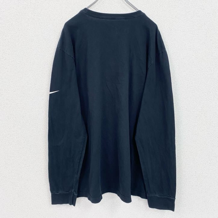 古着 used　NIKE　ナイキ　長袖プリントTシャツ　クルーネックロンT　ボルチモアレイブンズ　フットボール　黒　2XLサイズ
