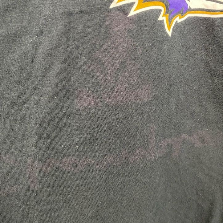 古着 used　NIKE　ナイキ　長袖プリントTシャツ　クルーネックロンT　ボルチモアレイブンズ　フットボール　黒　2XLサイズ