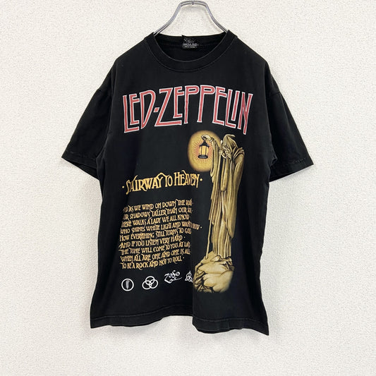 RED　LED ZEPPELIN　レッドツェッペリン　半袖バンドプリントTシャツ　両面プリント　黒　ブラック　Lサイズ