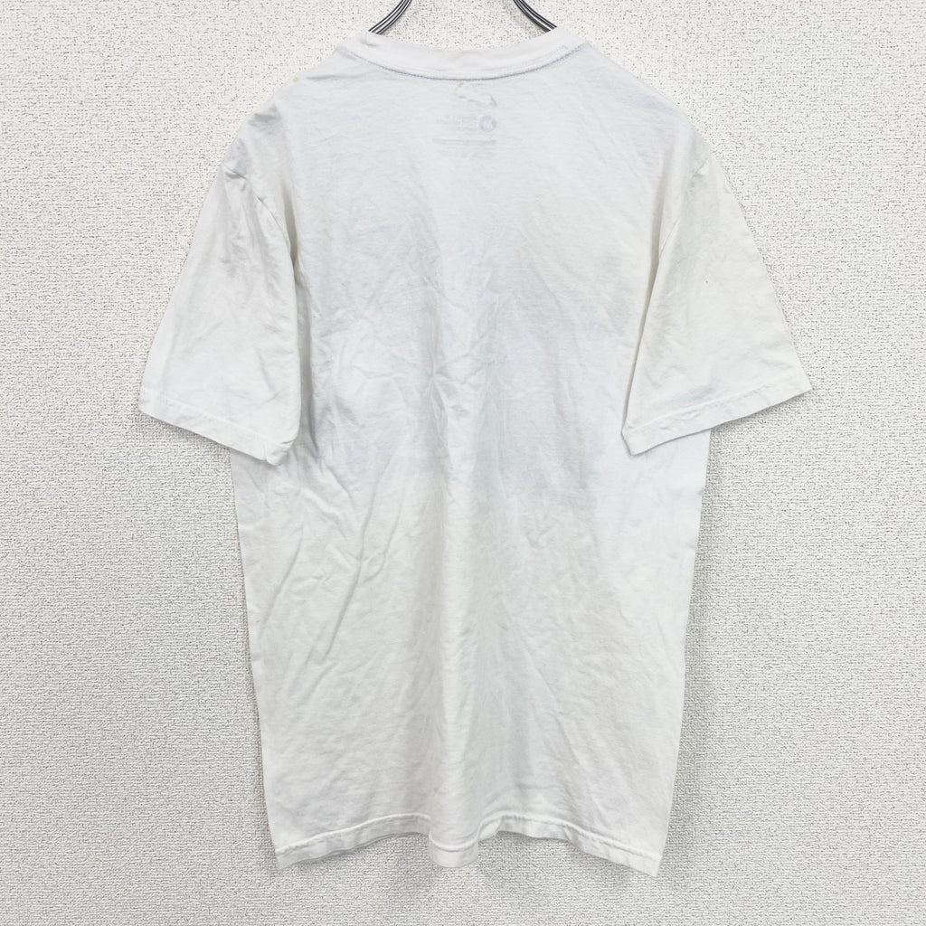 古着 used　NIKE　ナイキ　メキシコ製　半袖英語プリントＴシャツ　クルーネック　白　ホワイト　Mサイズ