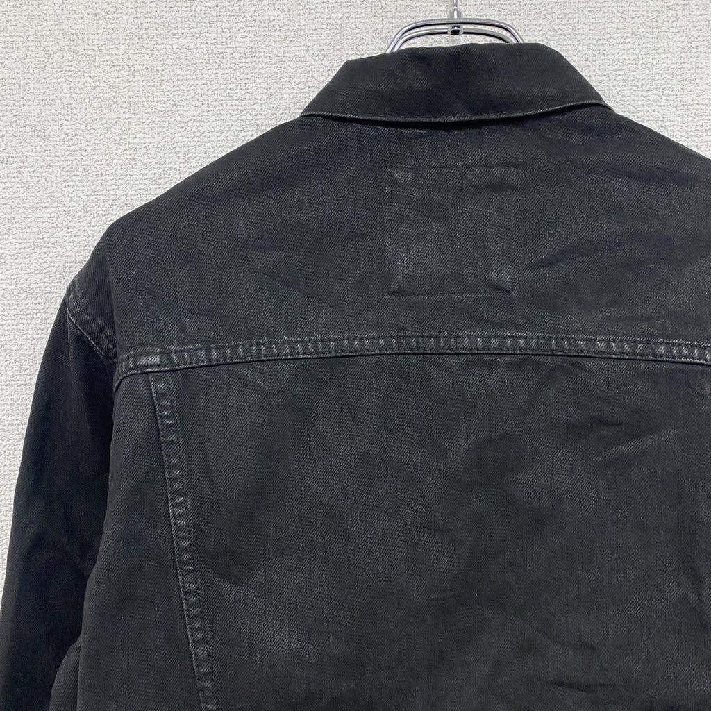 ZARA　ザラ　デニムジャケット/Gジャン　3rdタイプ　フラップポケット　黒　ブラック