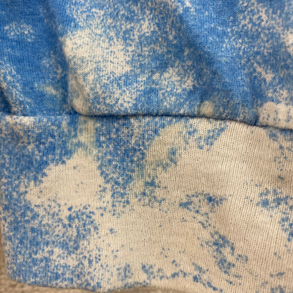 古着 used　NARUTO　ナルト疾風伝　サスケ　長袖タイダイ柄プリントTシャツ　アニメキャラクターロンT　水色　2XLサイズ