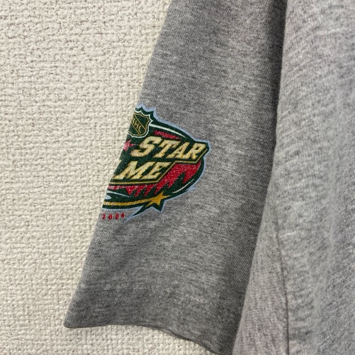 古着 used　NIKE　ナイキ　NHL　半袖プリントTシャツ　ミネソタ　アイスホッケー　灰色　グレー　Mサイズ