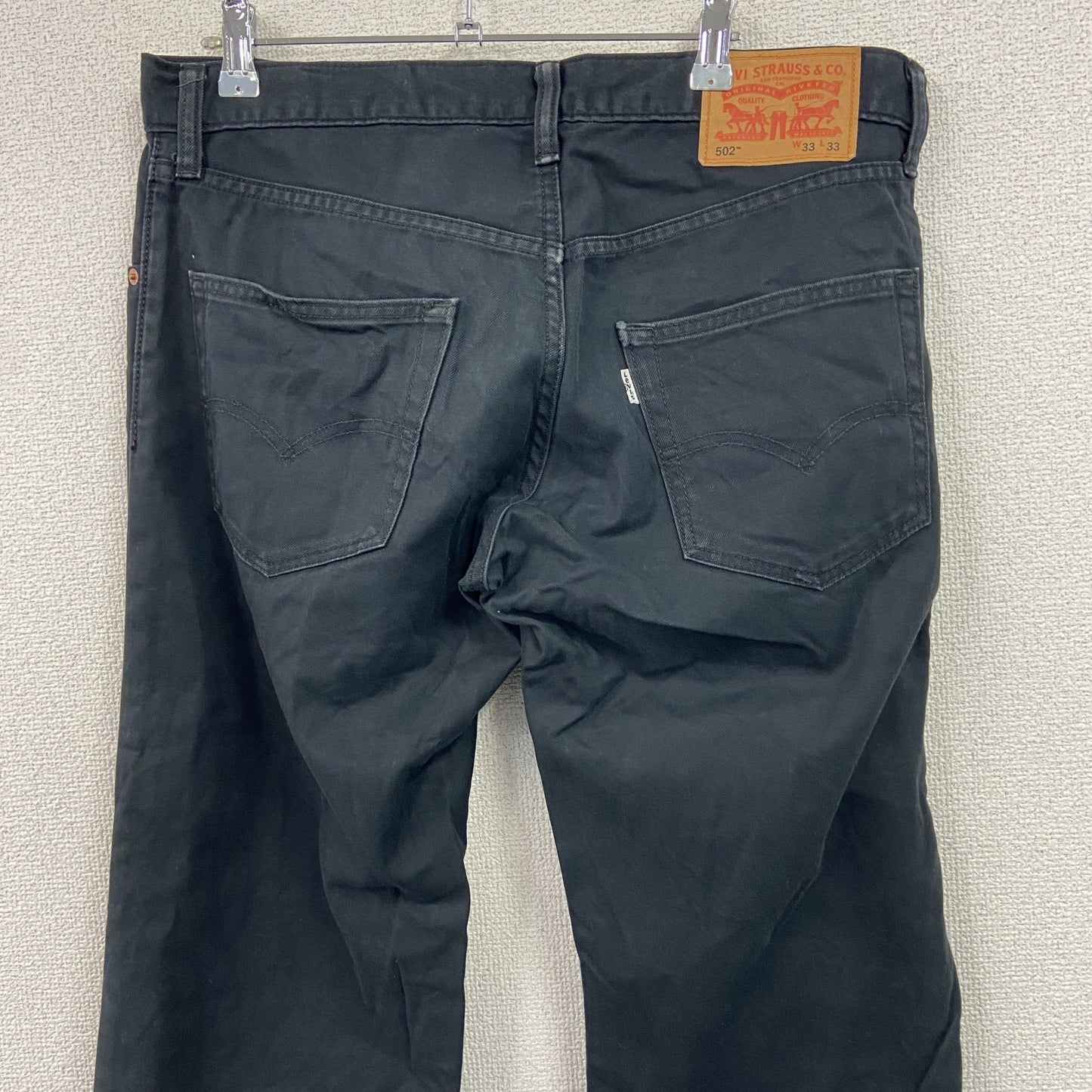 Levi's　リーバイス　502　デニムパンツ/ジーンズ　ジップフライ　黒　ブラック　W33サイズ