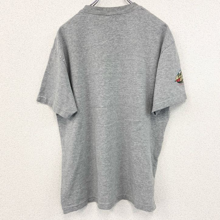 古着 used　NIKE　ナイキ　NHL　半袖プリントTシャツ　ミネソタ　アイスホッケー　灰色　グレー　Mサイズ