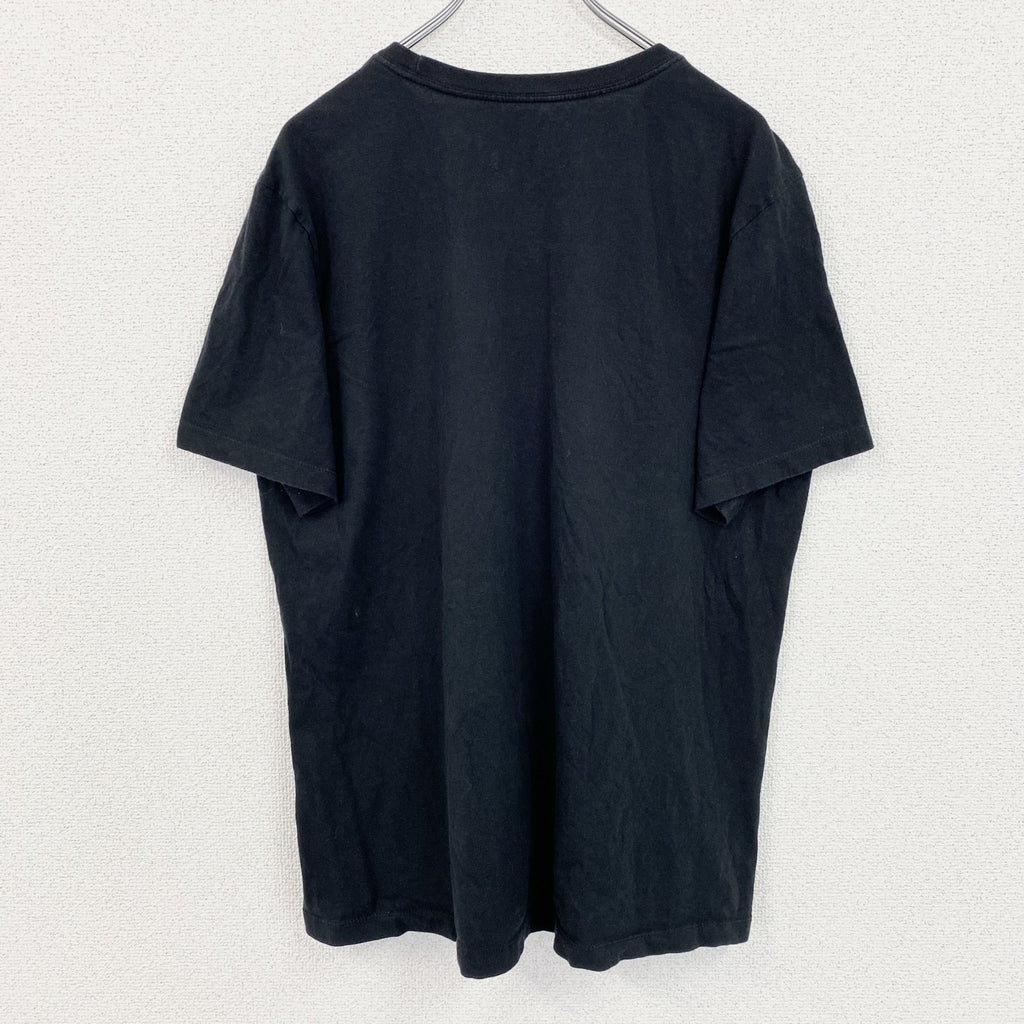古着 used　NIKE　ナイキ　半袖ロゴプリントＴシャツ　クルーネック　SWOOSH　黒　ブラック　Lサイズ