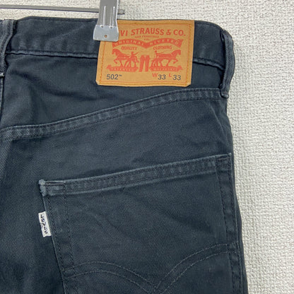 Levi's　リーバイス　502　デニムパンツ/ジーンズ　ジップフライ　黒　ブラック　W33サイズ