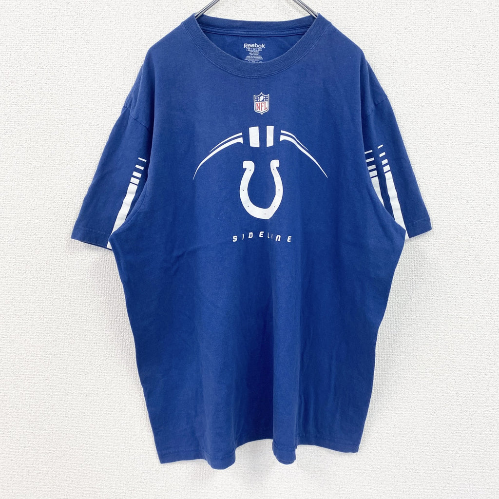 古着 used　Reebok　リーボック　半袖プリントTシャツ　NFL　インディアナポリスコルツ　フットボール　青　2XLサイズ