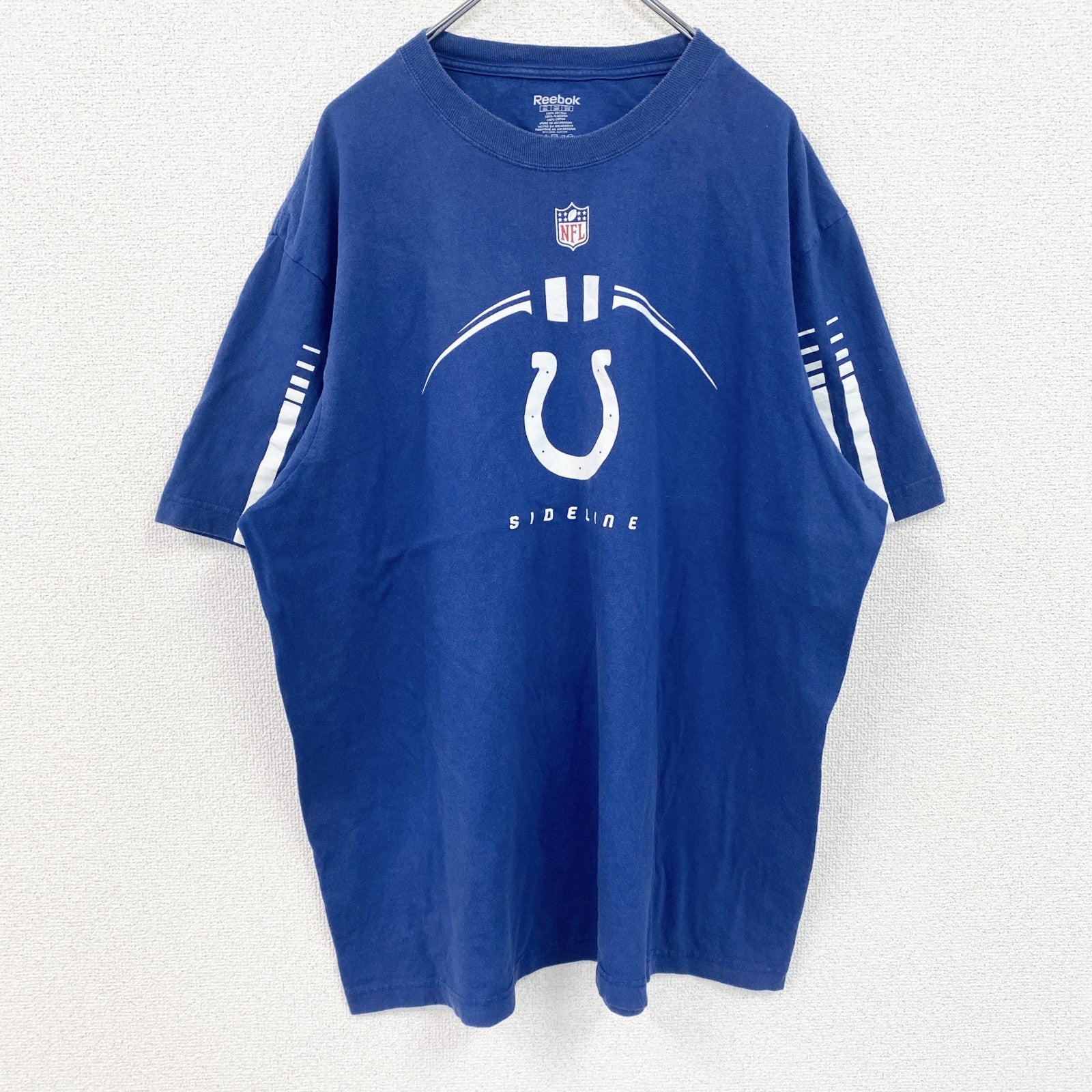 古着 used　Reebok　リーボック　半袖プリントTシャツ　NFL　インディアナポリスコルツ　フットボール　青　2XLサイズ