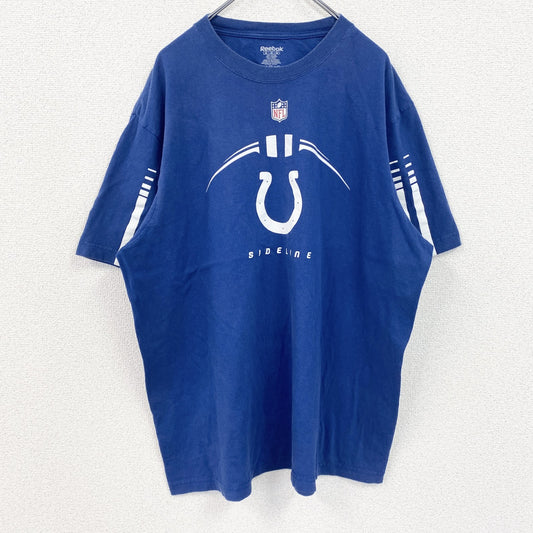 古着 used　Reebok　リーボック　半袖プリントTシャツ　NFL　インディアナポリスコルツ　フットボール　青　2XLサイズ