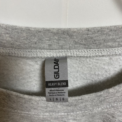 古着 used　GILDAN　長袖プリントスウェット　トレーナー　グレー　クルーネック　ALABAMA　スポーツ　秋冬服　Lサイズ