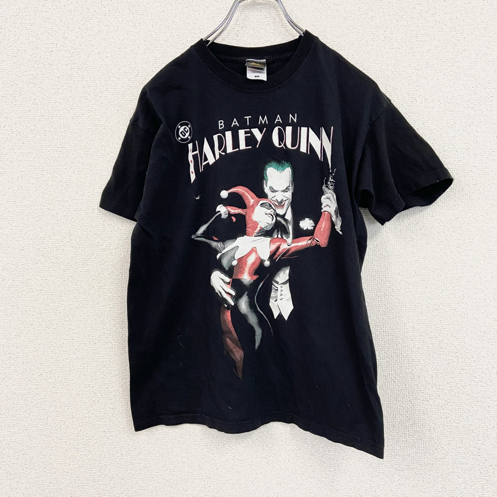 FRUIT OF THE LOOM　バットマン　ハーレイクイン　半袖アニメTシャツ　DCコミックス　黒　ブラック　Mサイズ