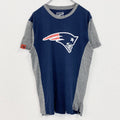 古着 used　NFL　半袖プリントＴシャツ　バイカラー　ニューイングランドペイトリオッツ　フットボール　ネイビー　グレー