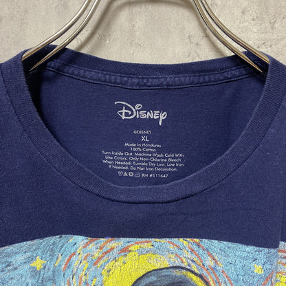 古着 used　Disney　ディズニー　半袖プリントTシャツ　ミッキー　紺　ネイビー　ビッグシルエット　オーバーサイズ
