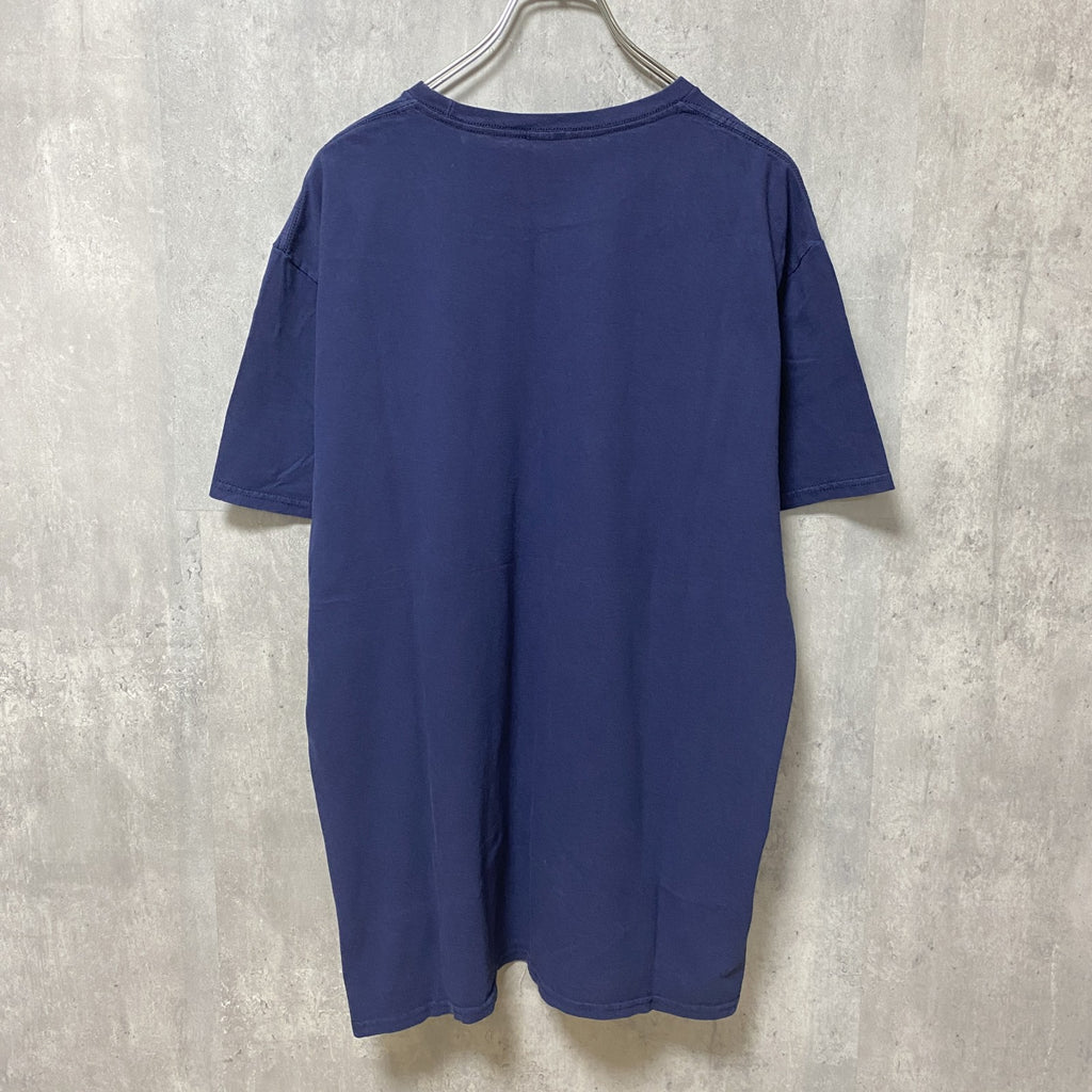 古着 used　Disney　ディズニー　半袖プリントTシャツ　ミッキー　紺　ネイビー　ビッグシルエット　オーバーサイズ
