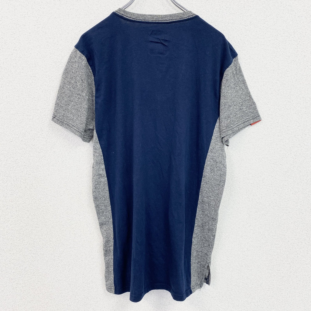 古着 used　NFL　半袖プリントＴシャツ　バイカラー　ニューイングランドペイトリオッツ　フットボール　ネイビー　グレー