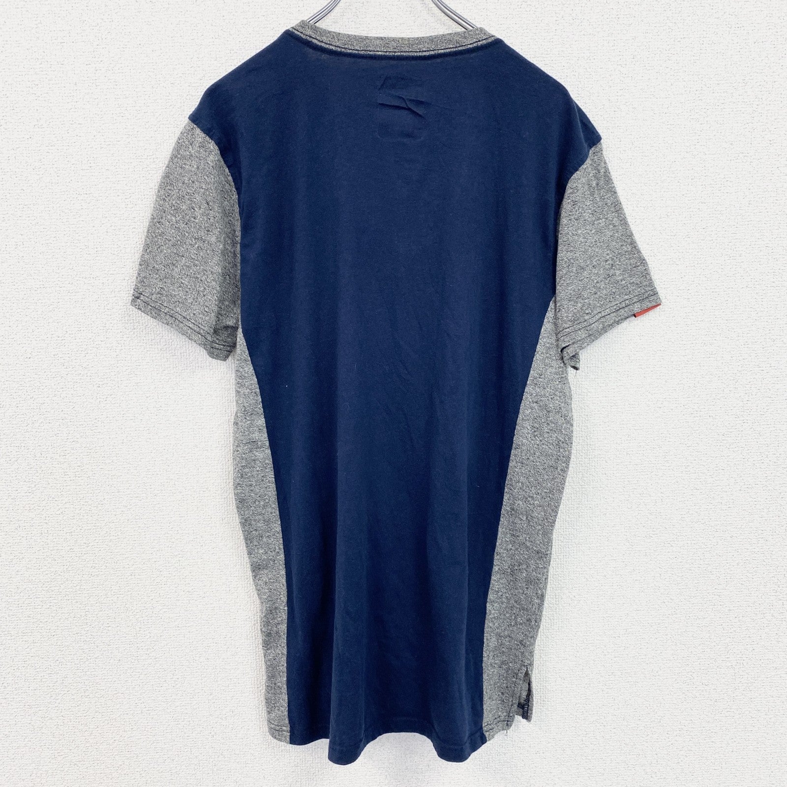 古着 used　NFL　半袖プリントＴシャツ　バイカラー　ニューイングランドペイトリオッツ　フットボール　ネイビー　グレー