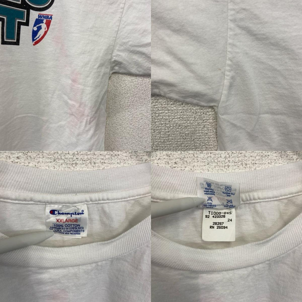 古着 used　champion　チャンピオン　WNBA　半袖プリントTシャツ　女子バスケットボール　2XLサイズ