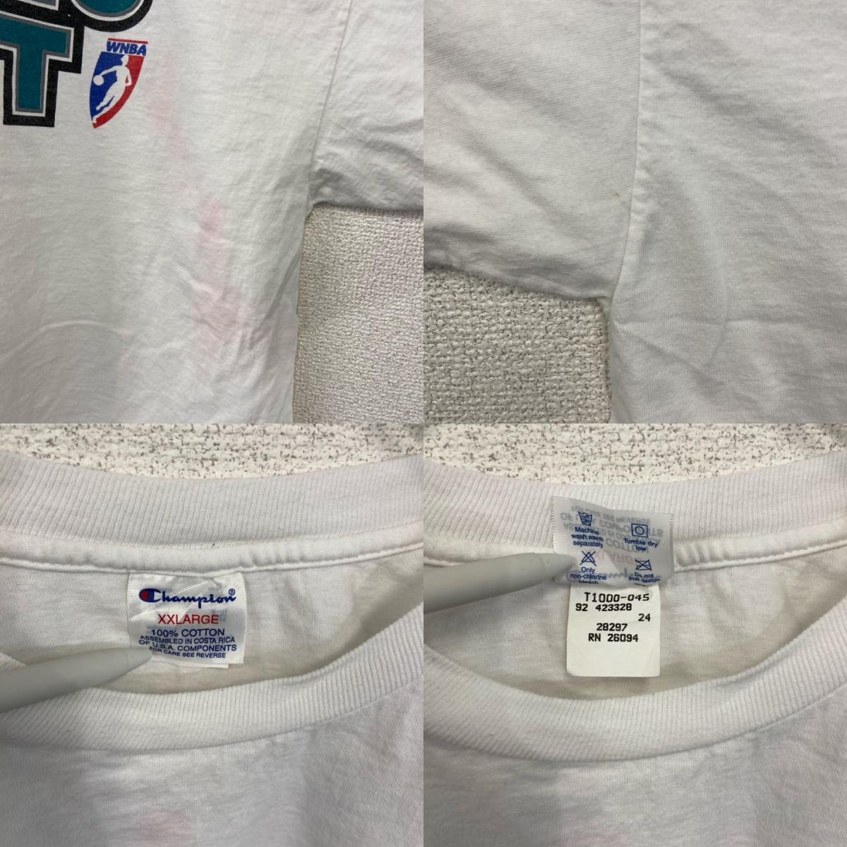 古着 used　champion　チャンピオン　WNBA　半袖プリントTシャツ　女子バスケットボール　2XLサイズ