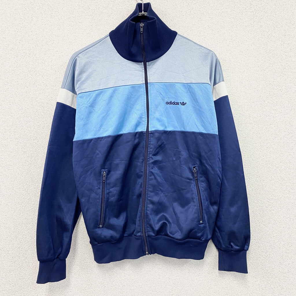 adidas　アディダス　トラックジャケット/ジャージ　トレフォイルロゴ　ワンポイント　マルチカラー　紺　ネイビー　青　ブルー