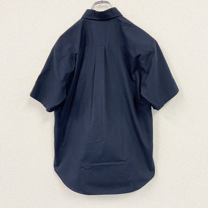 NEVER SEEN THING　半袖シャツ　ワッペン刺繡　紺　ネイビー　Mサイズ