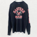 古着 used　champion　チャンピオン　長袖プリントTシャツ　デザインロンT　イースタンイーグルス　黒　Sサイズ