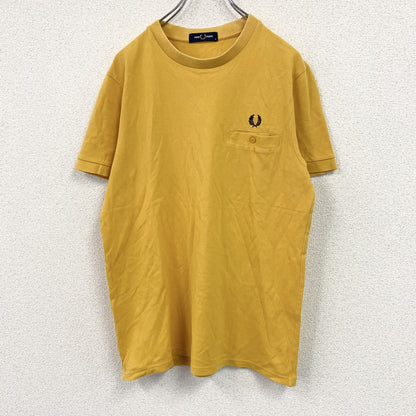 FRED PERRY　フレッドペリー　半袖ワンポイントロゴTシャツ　黄色　イエロー　Mサイズ