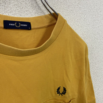FRED PERRY　フレッドペリー　半袖ワンポイントロゴTシャツ　黄色　イエロー　Mサイズ