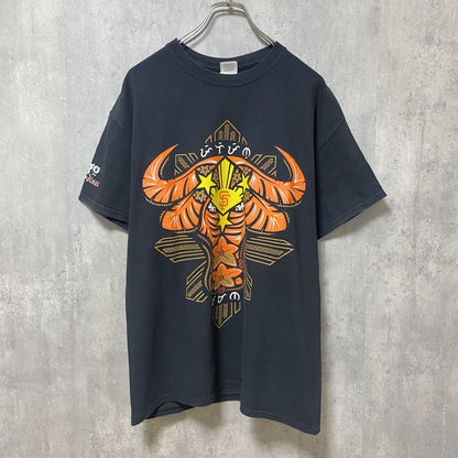 古着 used　GILDAN ギルダン　FILIPINO HERITAGE　半袖プリントTシャツ　レトロデザイン　黒　ブラック