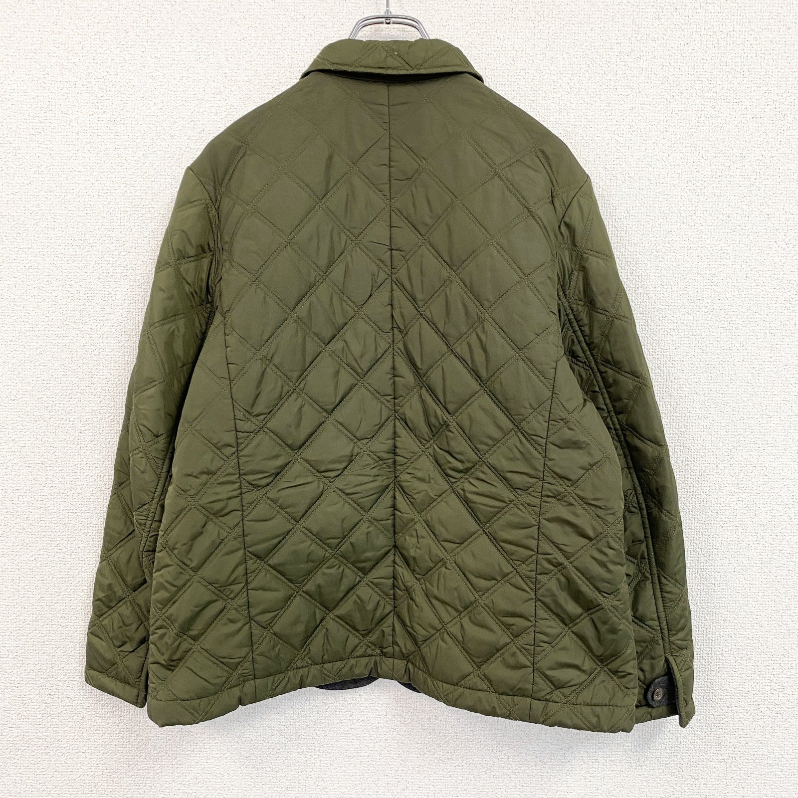 LANDS’END　ランズエンド　キルティングジャケット　中綿入り　3つポケット　カーキ