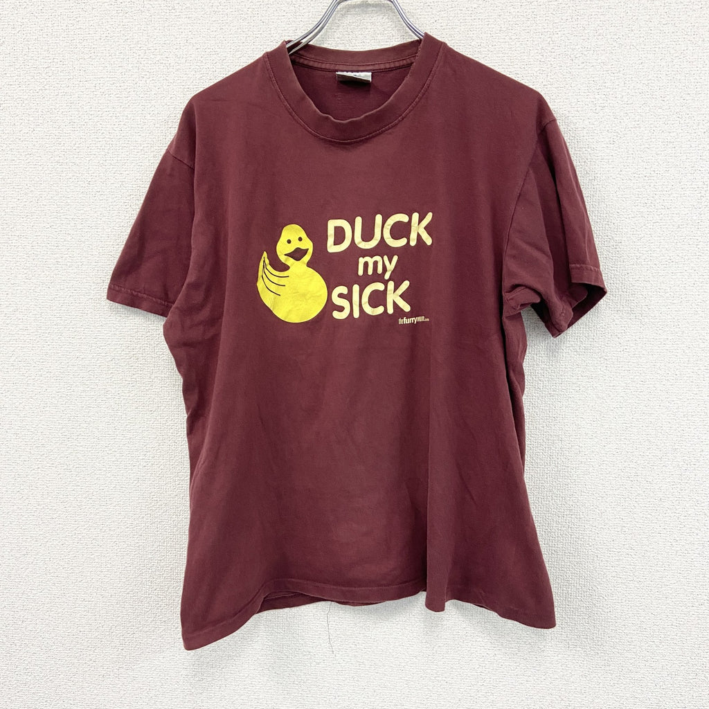 00s　STARWORLD　スターワールド　半袖プリントTシャツ　エロT　ヴィンテージ　ボルドー　Lサイズ