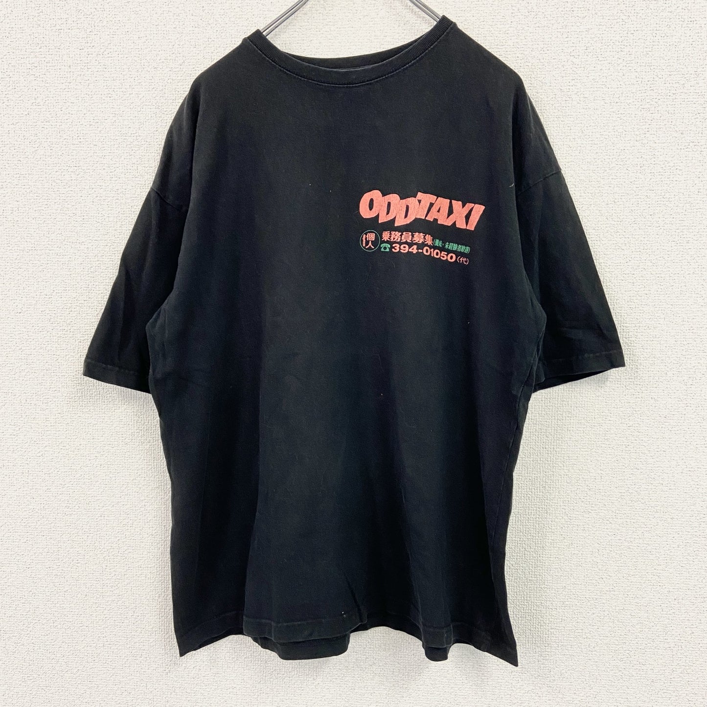 ODD TAXI オッドタクシー　半袖プリントTシャツ　黒　ブラック　Lサイズ