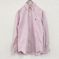 RALPH LAUREN　ラルフローレン　長袖シャツ/ボタンダウンシャツ　ストライプ　ピンク　XSサイズ