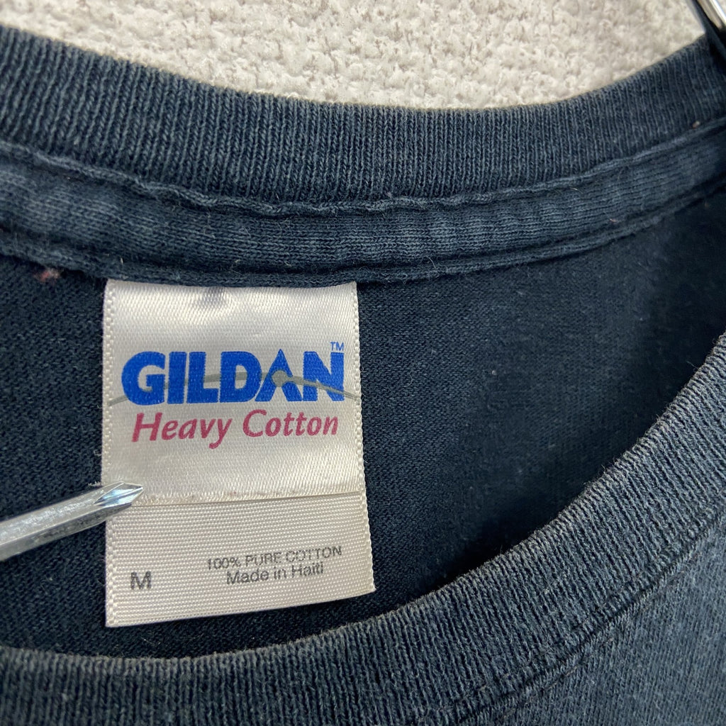 GILDAN　ギルダン　半袖プリントTシャツ　中國功夫　カンフー　漢字プリント　黒　ブラック　Mサイズ