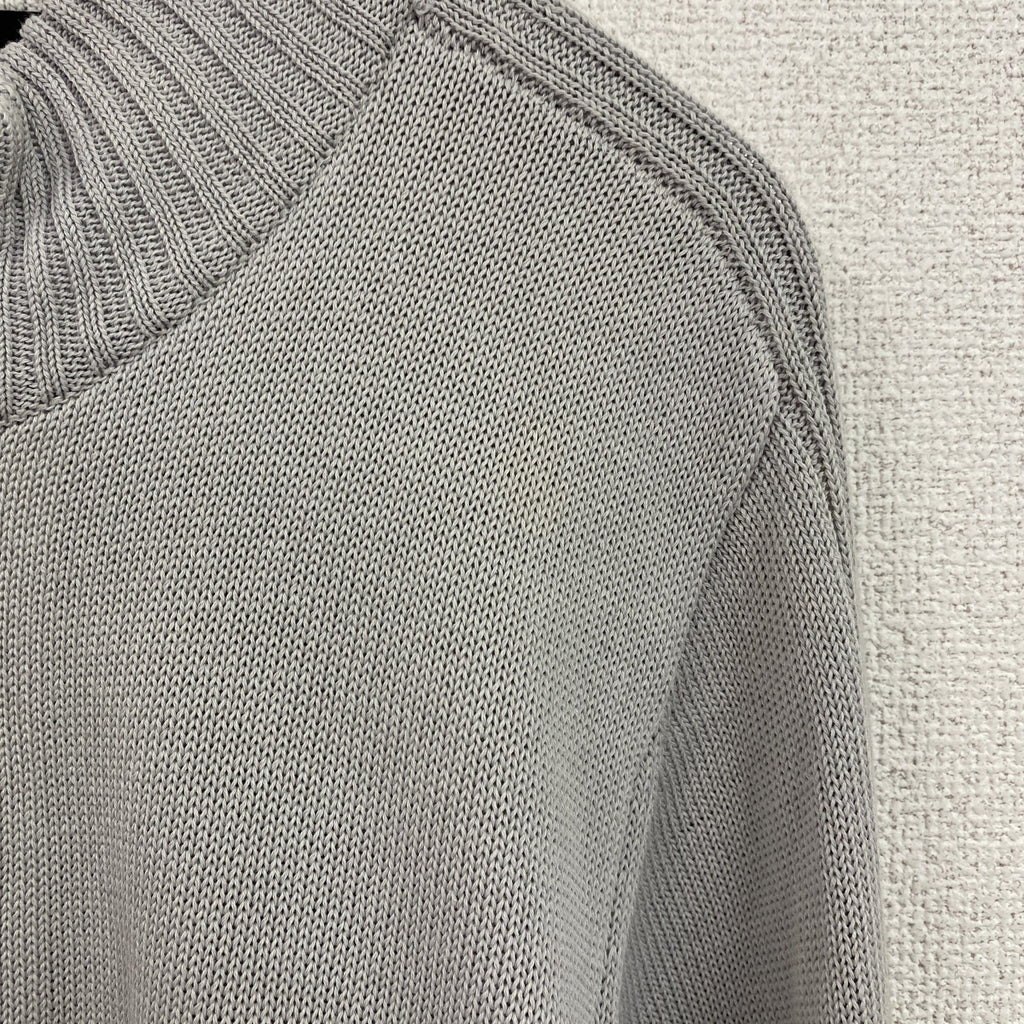 23区HOMME　ニジュウサンクオム　オンワード樫山　ジップアップコットンカーディガン　灰色　グレー　46サイズ