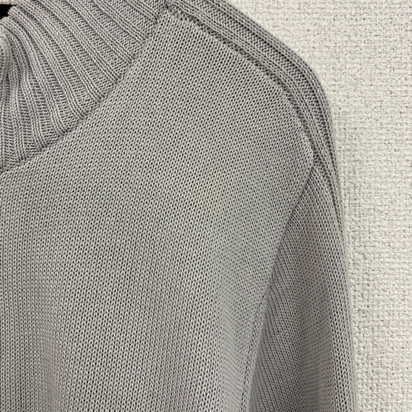 23区HOMME　ニジュウサンクオム　オンワード樫山　ジップアップコットンカーディガン　灰色　グレー　46サイズ
