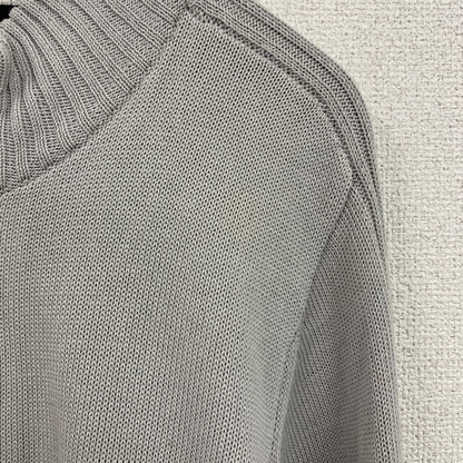 23区HOMME　ニジュウサンクオム　オンワード樫山　ジップアップコットンカーディガン　灰色　グレー　46サイズ