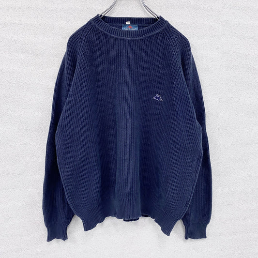 Robe di Kappa　カッパ　コットンニットセーター　紺　ネイビー　Lサイズ