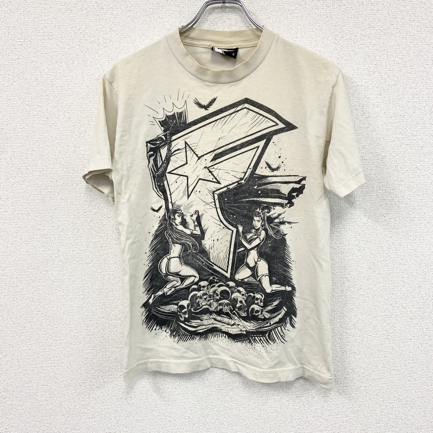 00s　FAMOUS STARS AND STRAPS　半袖プリントTシャツ　ヴィンテージ　白　ホワイト　Sサイズ