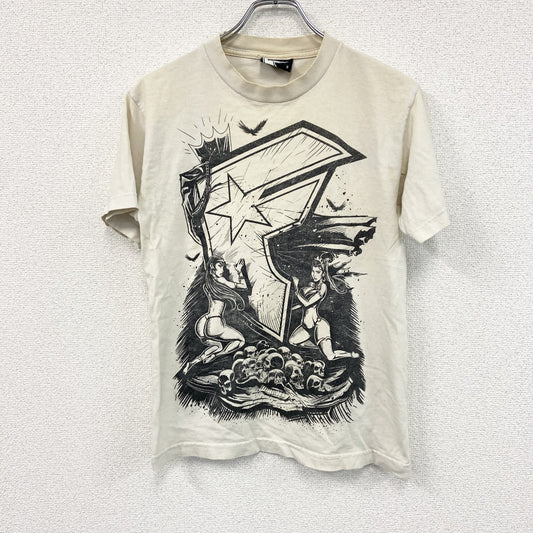 00s　FAMOUS STARS AND STRAPS　半袖プリントTシャツ　ヴィンテージ　白　ホワイト　Sサイズ