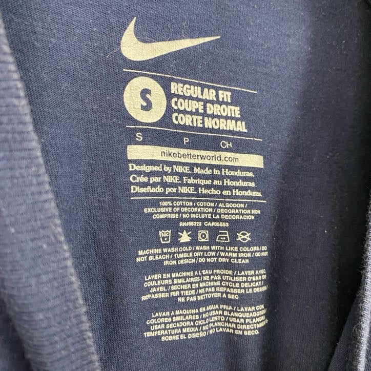 古着 used　NIKE　ナイキ　半袖クルーネックプリントＴシャツ　シアトルシーホークス　フットボール　ネイビー　Sサイズ