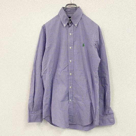 RALPH LAUREN　ラルフローレン　長袖シャツ　ギンガムチェック柄　紫　パープル　XSサイズ