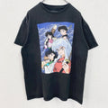 古着 used　犬夜叉　半袖アニメプリントTシャツ　キャラクターデザイン　コットン100％　黒　ブラック　Mサイズ